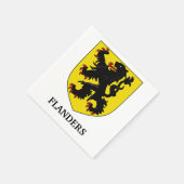 Flandern Wappen Heraldischer Löwe Serviette (Ecke)