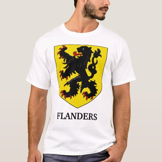 Flandern Wappen Heraldischer Löwe T-Shirt (Vorderseite)