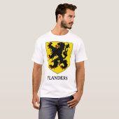 Flandern Wappen Heraldischer Löwe T-Shirt (Vorne ganz)