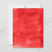 Flanders Poppy Elegante Wasserfarbenhochzeit Save The Date (Rückseite)