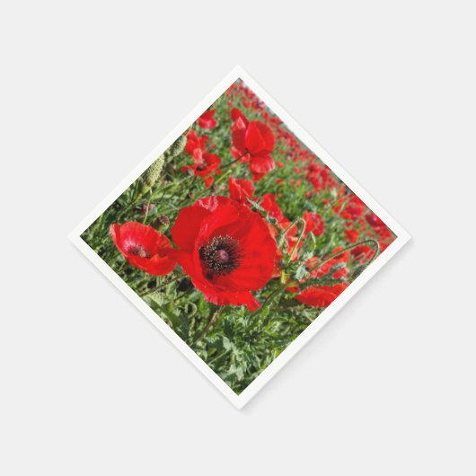 Flanders Poppy Napkins Serviette (Ecke)