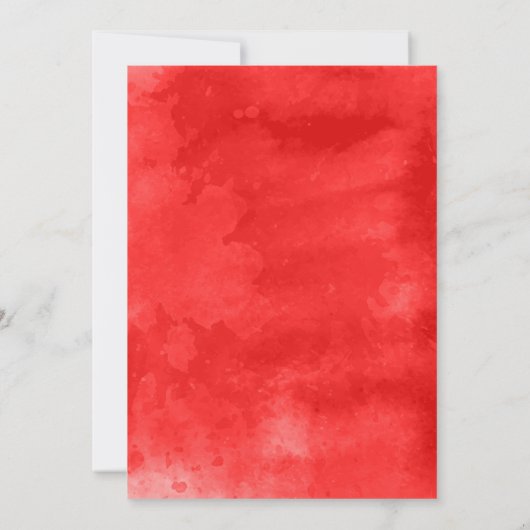 Flanders Poppy Watercolor Babydusche Einladung (Rückseite)