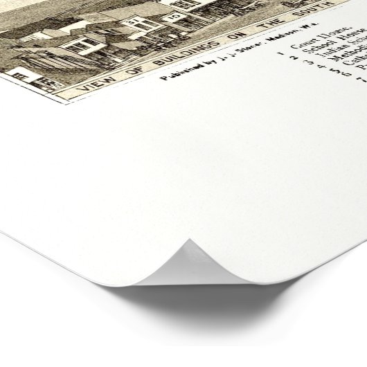 Flandreau, SD Panoramic Map - 1883 Poster (Ecke)