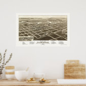 Flandreau, SD Panoramic Map - 1883 Poster (Küche)
