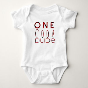 Flanell ein cooler erster Geburtstag des Typ- Baby Strampler