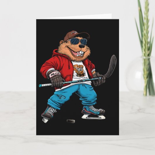 Flanell-Eishockey  Karte (Vorderseite)