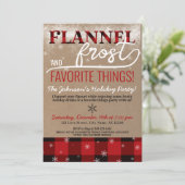 Flanell, Frost und Lieblingsunterhaltung Einladung (Stehend Vorderseite)