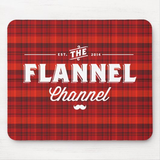 Flanell-Kanal-Logo "Maus kariert " Mousepad (Vorne)