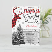 Flanell und Familienfeier Einladung (Stehend Vorderseite)