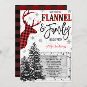 Flanell und Familienfeier Einladung (Vorne/Hinten)