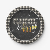 Flanell- und Fizz-Papierplatte - weiß - Schnee Pappteller (Vorderseite)