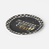 Flanell- und Fizz-Papierplatte - weiß - Schnee Pappteller (Schrägansicht)