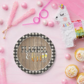 Flanell- und Fizzpapierplatte - weiß - Holz Pappteller (Party)