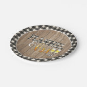 Flanell- und Fizzpapierplatte - weiß - Holz Pappteller (Schrägansicht)