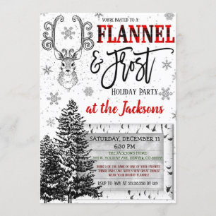 Flanell- und Frost-Party-Einladung Einladung