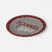 Flanell- und Frostpapierplatte - Rot - Grauholz Pappteller (Schrägansicht)