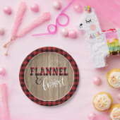 Flanell- und Frostpapierplatte - Rot - Holz Pappteller (Party)