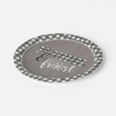 Flanell- und Frostpapierplatte - weiß - graues Hol Pappteller (Schrägansicht)