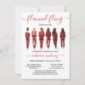 Flanell vor dem Ring-Junggeselinnen-Abschied Einladung (Vorderseite)