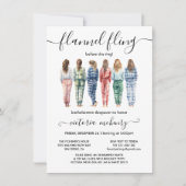 Flanell vor dem Ring-Junggeselinnen-Abschied Einladung (Vorderseite)