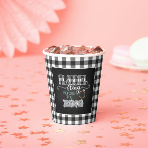 Flanell vor dem Ring Paper Cup - weiß Pappbecher