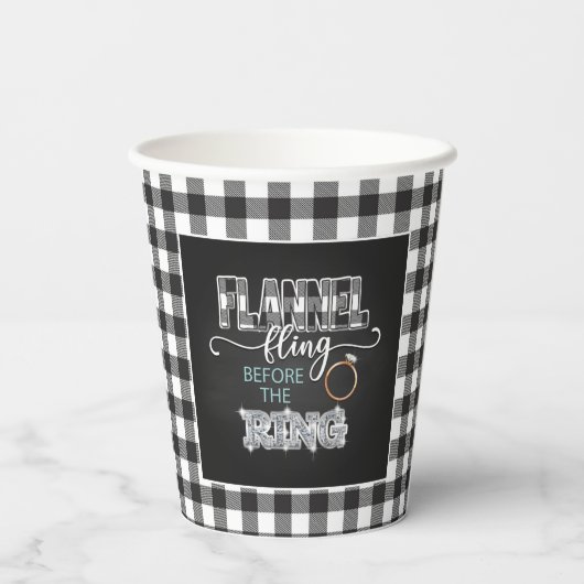 Flanell vor dem Ring Paper Cup - weiß Pappbecher (Rückseite)