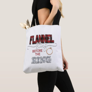 Flanell vor dem Ring Tote Beutel - rot Tasche