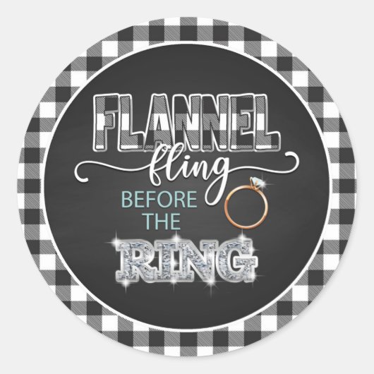 Flanell vor dem Umrandungssticker - weiß Runder Aufkleber (Vorderseite)