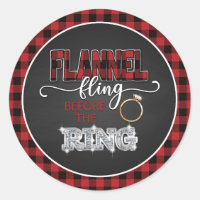 Flanell vor der Ringaufkleber - Rot