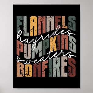 Flanellhemdchen Heuwagenfahrten Kürbisse Pullover Poster