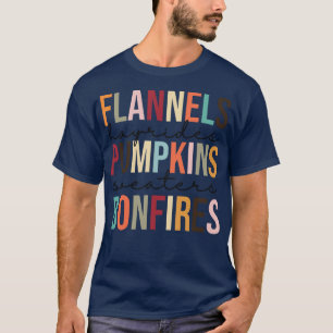 Flanellhemden Kürbisse Lagerfeuer T-Shirt