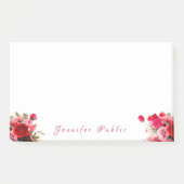 Flankieren von Rose für geschriebenen Skriptnamen Post-it Klebezettel (Vorderseite)