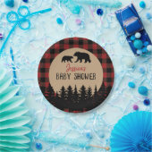 Flannel Adventure Bear Babydusche Dekoration Pappteller (Party)