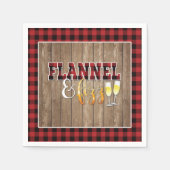 Flannel and Fizz Paper Napkin - Rot - Holz Serviette (Vorderseite)