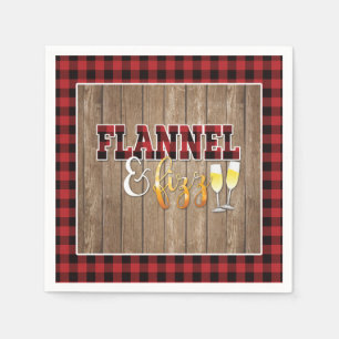 Flannel and Fizz Paper Napkin - Rot - Holz Serviette