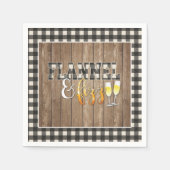Flannel and Fizz Paper Napkin - Weiß - Holz Serviette (Vorderseite)