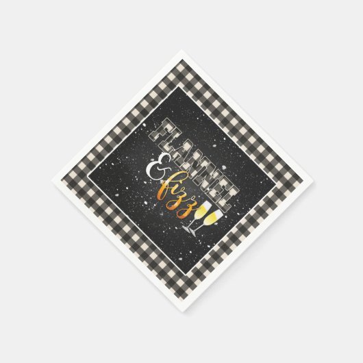 Flannel and Fizz Paper Napkin - White - Fizz Serviette (Ecke)