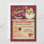 Flannel and flipjacks pajama and pancake Party inv Einladung (Vorderseite)