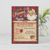 Flannel and flipjacks pajama and pancake Party inv Einladung (Stehend Vorderseite)