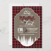 Flannel and Frost Country Weihnachts-Party Einladung (Vorderseite)