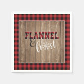 Flannel and Frost Paper Napkin - Rot - Holz Serviette (Vorderseite)