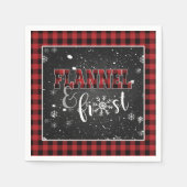 Flannel and Frost Paper Napkin - Rot - Schnee Serviette (Vorderseite)