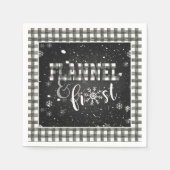 Flannel and Frost Paper Napkin - Weiß - Schnee Serviette (Vorderseite)