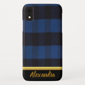Flannel Buffalo Kariert Blue Lumberjack Textur Case-Mate iPhone Hülle (Rückseite)