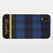 Flannel Buffalo Kariert Blue Lumberjack Textur Case-Mate iPhone Hülle (Rückseite (Horizontal))
