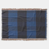Flannel Buffalo Kariert Blue Lumberjack Textur Decke (Vorderseite)