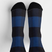 Flannel Buffalo Kariert Blue Lumberjack Textur Socken (Oben)