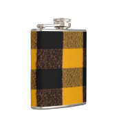 Flannel Buffalo Kariert Gelbe Lumberjack-Textur Flachmann (Rechts)
