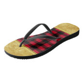 Flannel Buffalo Karierte Lumberjack-Textur Badesandalen (Schrägansicht)