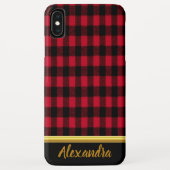 Flannel Buffalo Karierte Lumberjack-Textur Case-Mate iPhone Hülle (Rückseite)